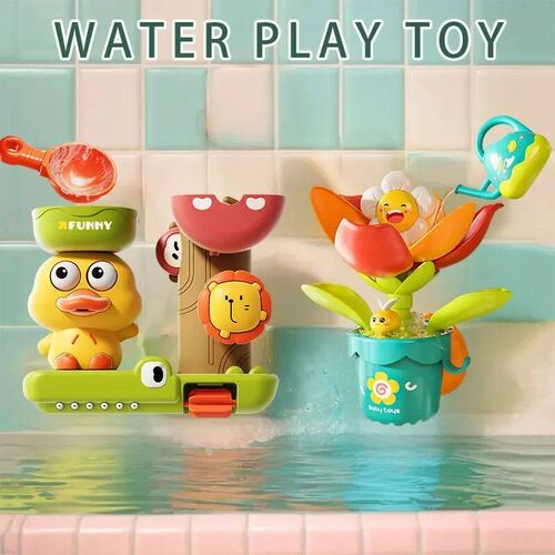 2025 Baby Bath Toy Play Water in Duck/Flower Shape Lion Wate