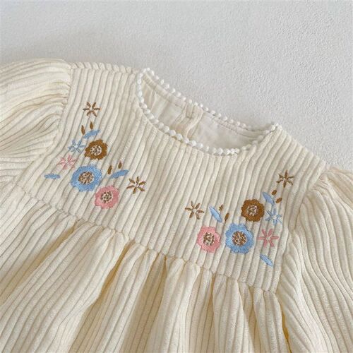 Spring Baby Girl Dress Infant Clothing Autumn Children Embro