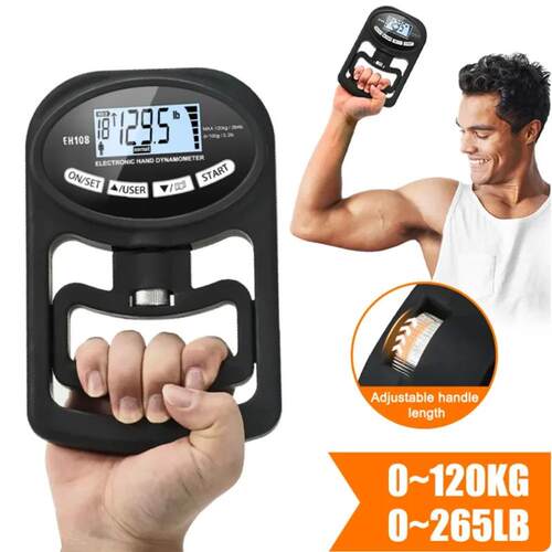 Grip Strength Tester 265Lbs/120Kg Digital Hand Dynamometer G