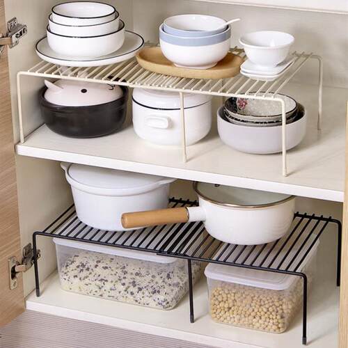 kitchen layering shelves cupboard dish shelf bathroom makeup