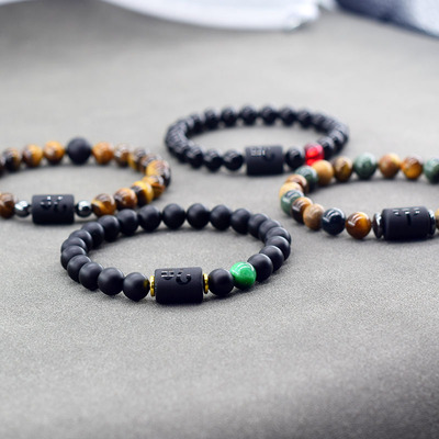 12 Zodiac Sign Bracelet Homme Constellation Bangles Men