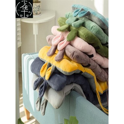 Cute Conjoined Pillow Back Cushions Office Chair Mat Thick G