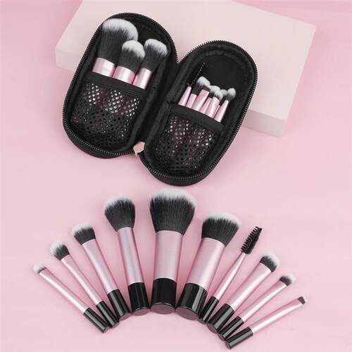 10Pcs Mini RT Makeup Brush Set Powder Eyeshadow Foundation B