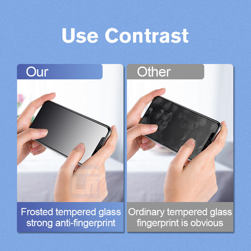 2Pcs No Fingerprint Matte Tempered Glass for  11 12 XS Max