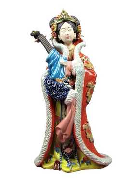 石湾陶瓷公仔四大美人精品摆件家居公司桌面创意摆设林伟东仕女