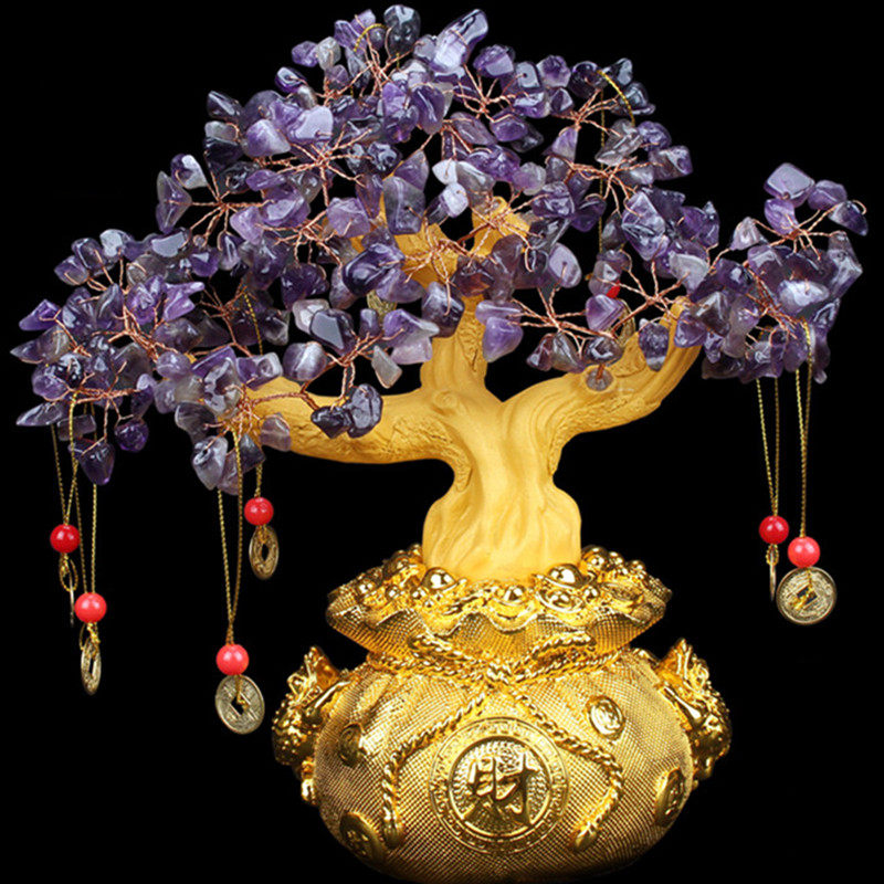 黄水晶摇钱树摆件招财树乔迁开业礼品客厅电视酒柜工艺品装饰摆设,家居饰品,装饰摆件,淘宝优惠券,粉丝福利购,淘宝优惠卷