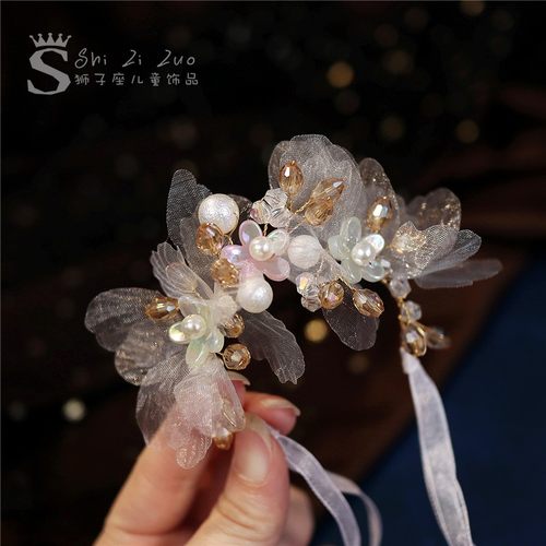 新娘超仙甜美手腕花结婚手绑花姐妹伴娘团婚纱配饰儿童表演出手花