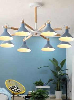 北欧创意时尚客厅铁艺吊灯简约现代餐厅书房卧室设计师马卡龙灯具