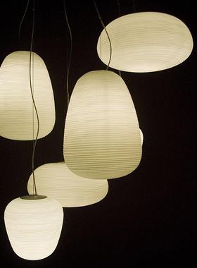 北欧创意艺术餐厅吊灯简约卧室书房样板房个性服装店吧台蚕茧灯