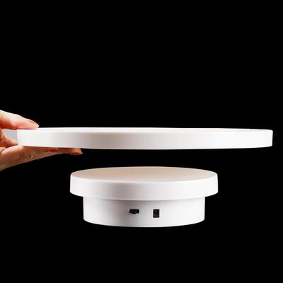 电动旋转台陶瓷鞋饰品展物架直播视频拍摄旋转盘可调速 turntable