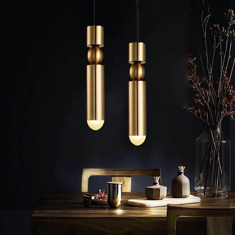现代创意BRASS前台吊灯个性长筒圆柱l餐厅酒店吧台仿黄铜吊灯单头,家装灯饰光源,智能吊灯,淘宝优惠券,粉丝福利购,淘宝优惠卷