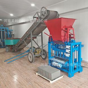 混凝土砌块成型机 35料斗砖机 半自动水泥砖机生产线