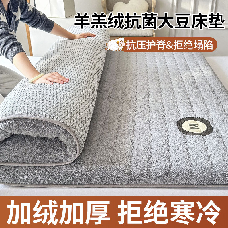抗菌羊羔绒床垫软垫家用加厚保暖垫子学生宿舍单人床褥垫铺底褥子