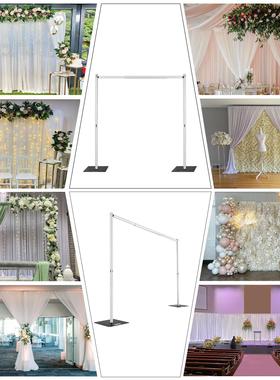 double crossbar 演出活动婚庆背景支架子铝合金可升降幕布背景架