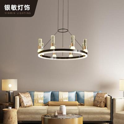 北欧复古工业风吊灯客厅灯LED别墅酒店饭店餐厅灯水晶枝型吊灯