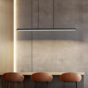 特价一字极简餐厅吊灯现代长条餐桌灯茶室吧台灯北欧办公会议室灯