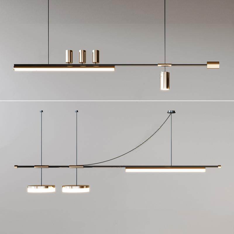 新款北欧线条长条餐厅吊灯现代简约吧台前台岛台设计师样板间灯具,家装灯饰光源,智能吊灯,淘宝优惠券,粉丝福利购,淘宝优惠卷