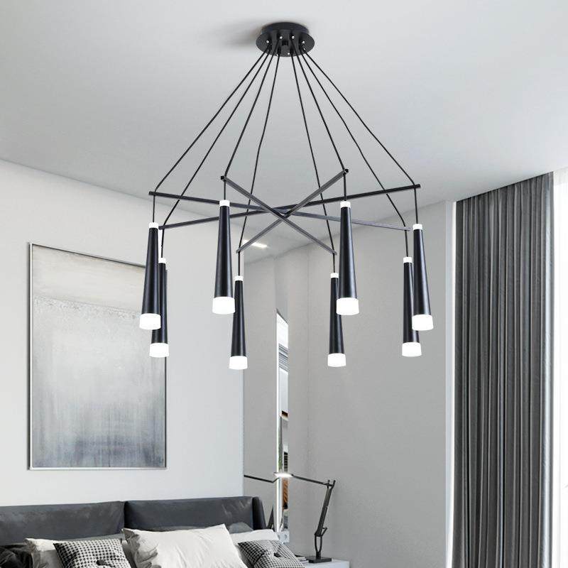 后现代旋转楼梯吊灯简约创意复式楼大客厅餐厅卧室床头长线条吊灯,家装灯饰光源,智能吊灯,淘宝优惠券,粉丝福利购,淘宝优惠卷