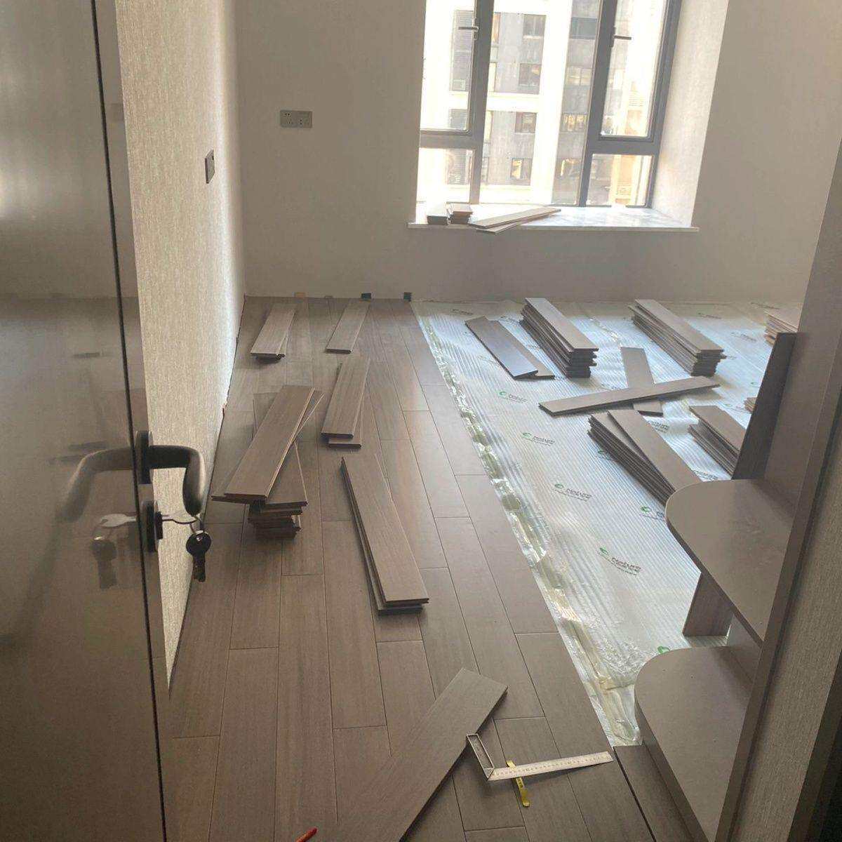 锁扣厂家直销环保A纯实木地板耐磨圆盘家用卧室级原木室内本色豆