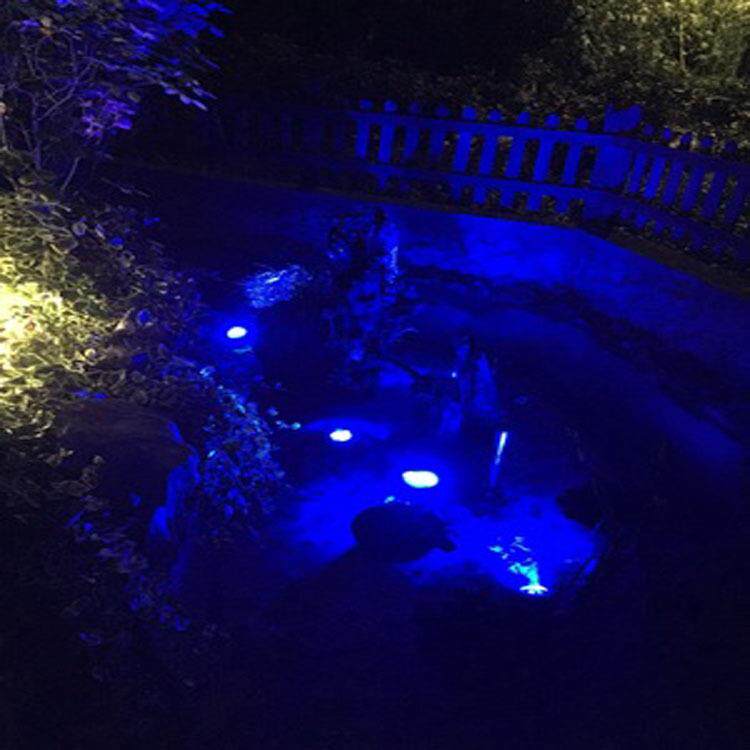 36珠塑料中孔水下灯 喷泉景观灯 LED水景灯/水底七彩灯 220V/24V