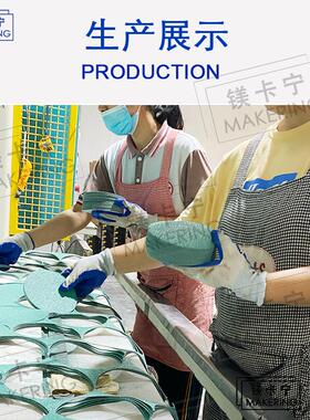 厂家直供FZ66薄膜绿砂6寸6孔汽车干磨砂纸150MM打磨汽车游艇植绒