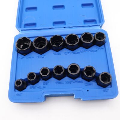 13pcs套装螺帽取出器破损残缺螺丝螺母取出器 厂家 断丝取出器