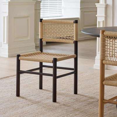 查克单椅白蜡木实木复古靠背餐椅家用中古咖啡厅设计师椅子