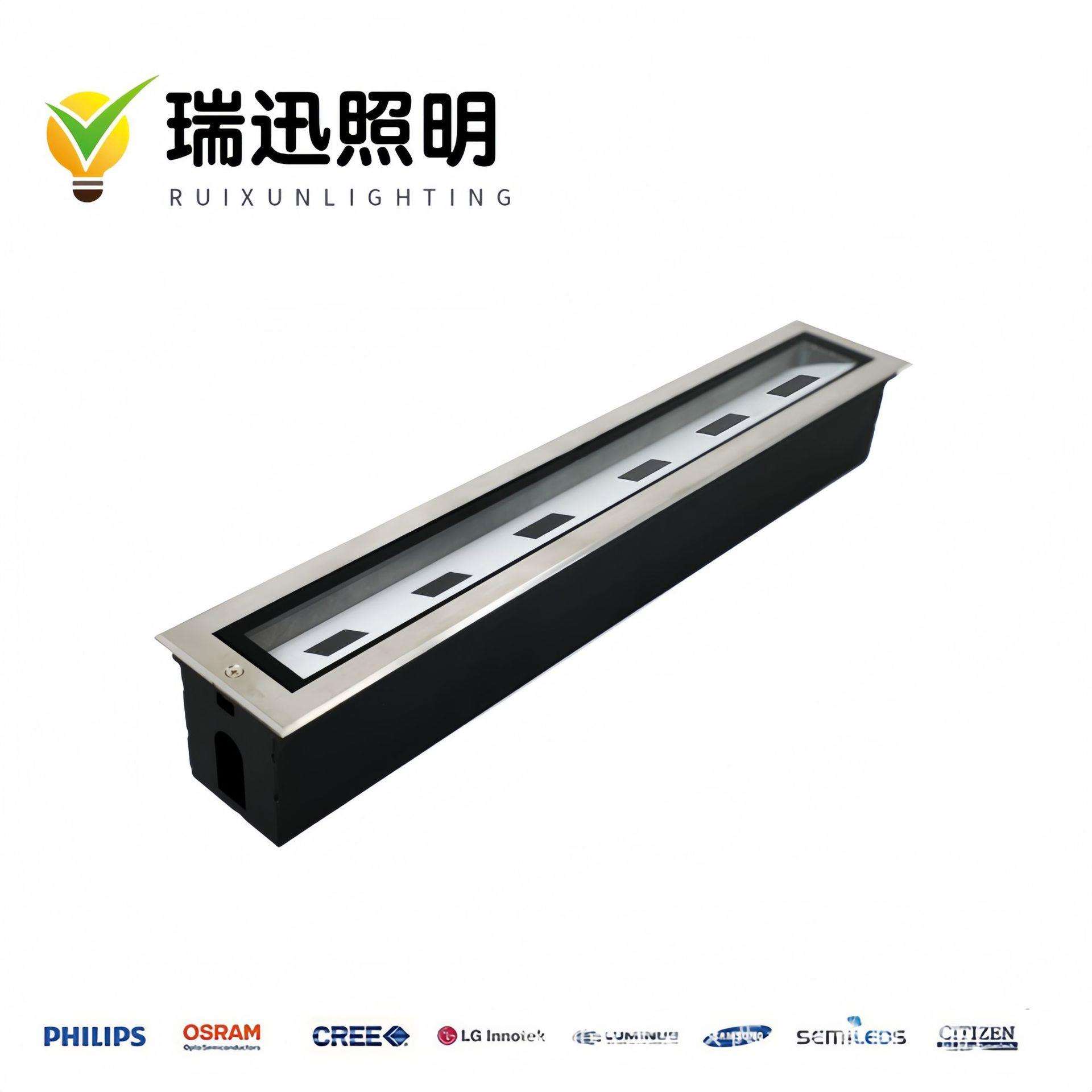6W9W12W18W24W户外防水LED大功率长条埋地灯 公园条形偏光埋地灯