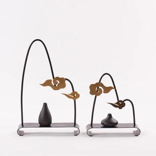 新中式禅意陶瓷山景摆件现代家居客厅玄关样板间售楼处酒店装饰品