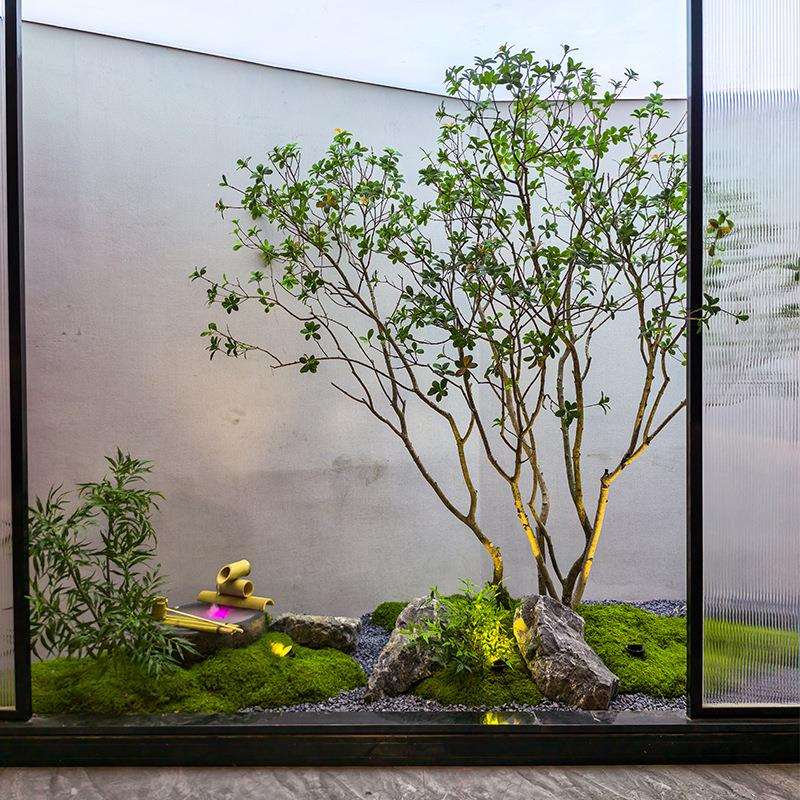 高端仿真马醉木橱窗造景植物室内榕树绿植装饰树大型假树简约景观