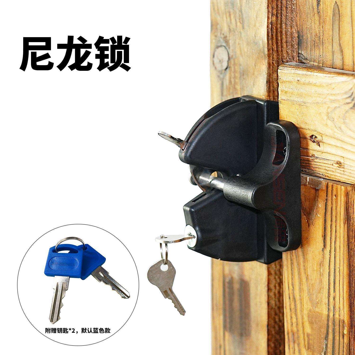 美式篱笆铰链栅栏门锁木门铰链锁PVC门尼龙锁金属门弹簧门锁