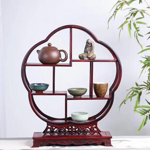 巴里黄檀梅花博古架实木中式多宝阁置物架花枝茶具装饰收纳展示架