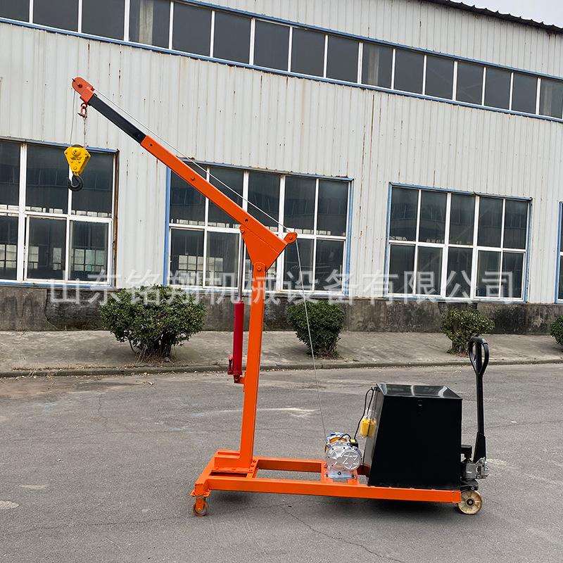 华鲁铭翔车间仓库用单臂吊可移动平衡重式行走吊装机 模具小吊车
