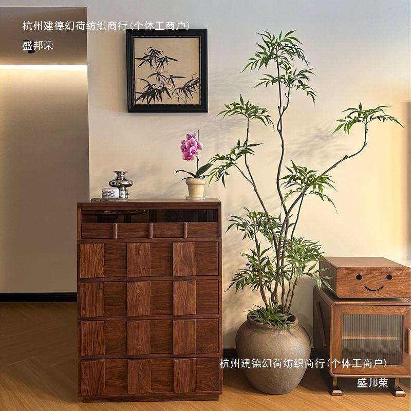 海虹景品十大功劳绿植中古风室内客厅楼梯大型落地仿生假盆栽绢花
