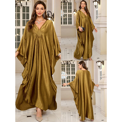 Women's Dress Batwing Sleeve Long Sleeve V Neck Party Kaftan