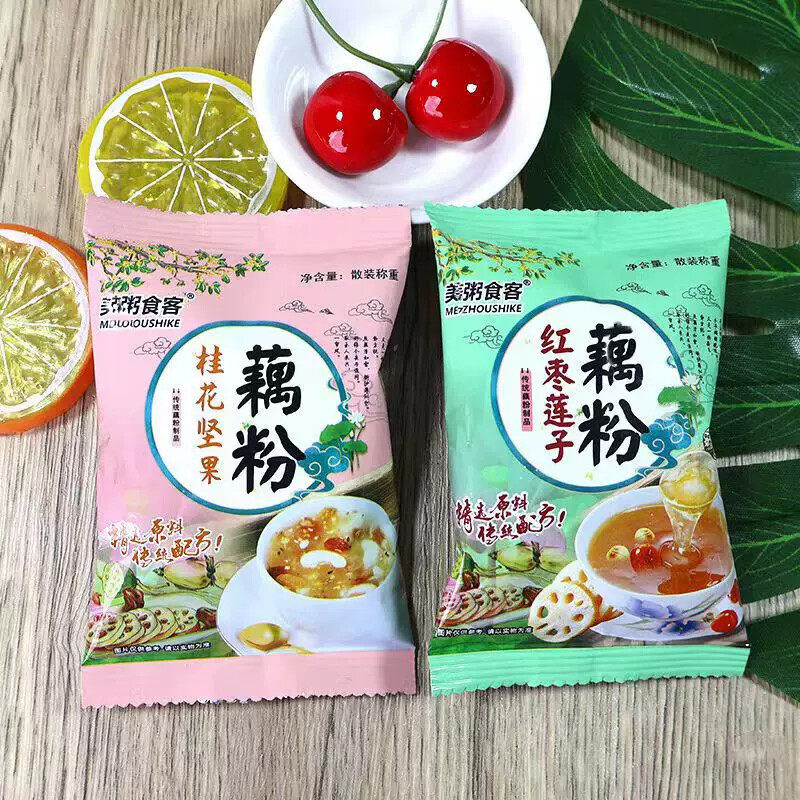 美粥食客桂花坚果藕粉冲泡即食红枣莲子藕粉羹小包装速食健康代餐