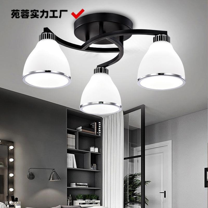 餐厅吊灯三头简约现代家用创意玻璃书房灯饭厅灯新款北欧卧室灯具