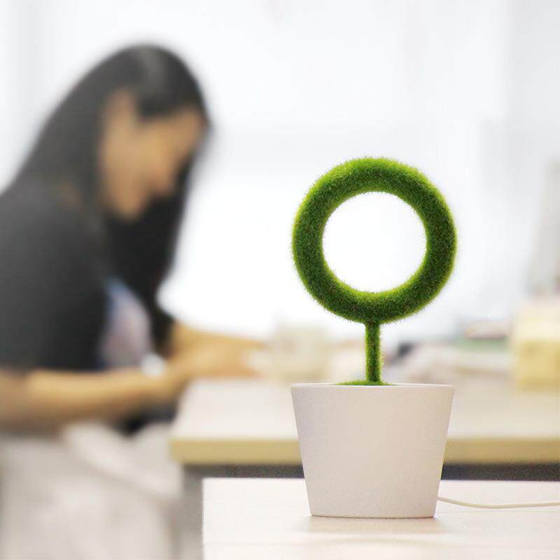 桌面绿植盆栽装饰室内家用车内PM2.5负离子空气净化器车载净化器