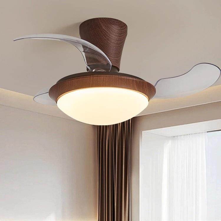 中古风卧室风扇灯餐厅书房小型吸顶风扇灯隐形静音护眼电扇吸顶灯