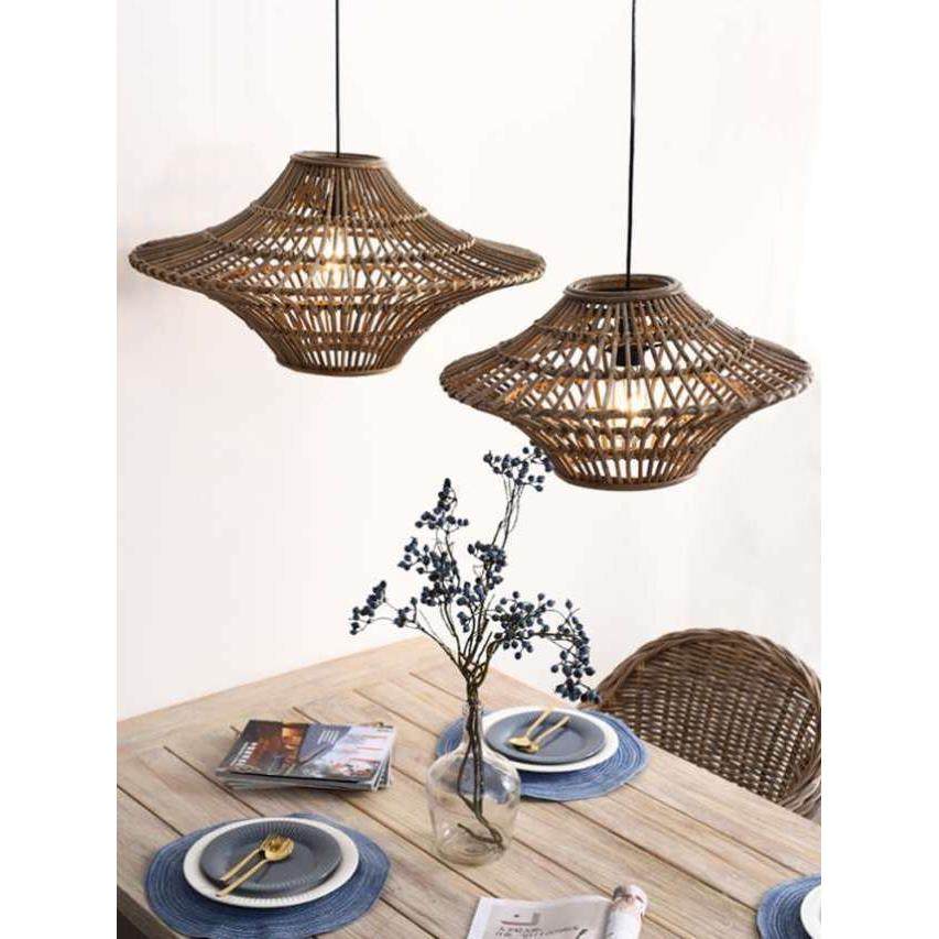 复古藤编吊灯客厅东南亚简约现代灯具民宿风灯饰网红餐厅藤艺灯罩,家装灯饰光源,智能吊灯,淘宝优惠券,粉丝福利购,淘宝优惠卷