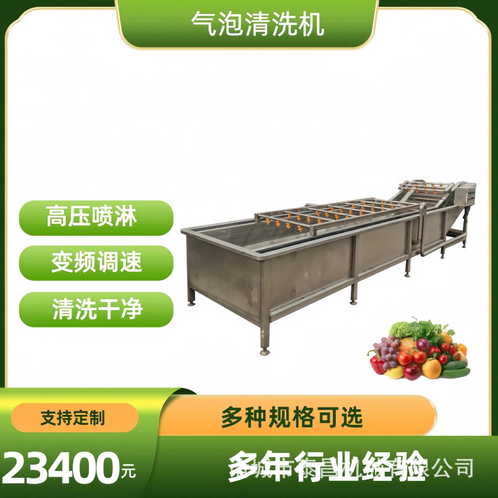桑葚气泡清洗机梅干菜荷兰豆加工设备多功能商用青梅果香菇清洗机