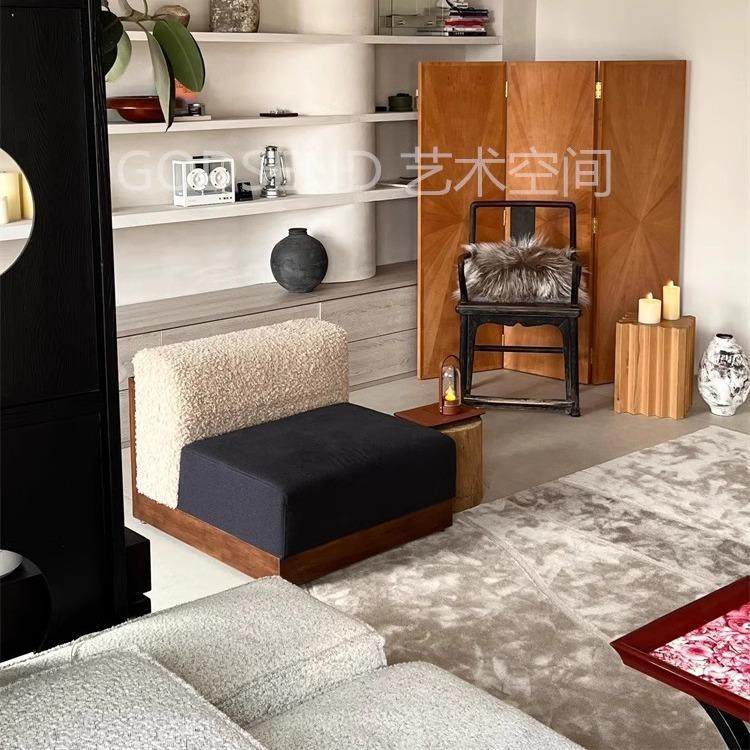 中古实木单人沙发|客厅阳台设计师创意拼色休闲椅复古风布艺沙发,鲜花速递/花卉仿真/绿植园艺,割草机/草坪机,淘宝优惠券,粉丝福利购,淘宝优惠卷