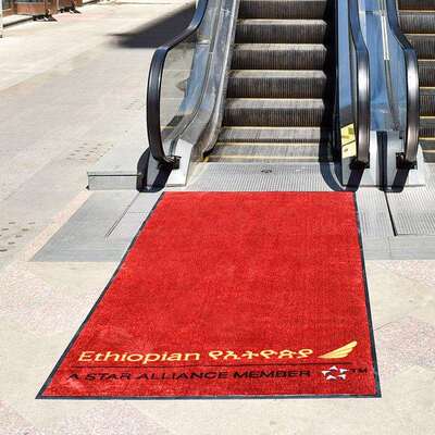 科洋地毯商用欢迎光临迎宾尼龙印花地毯橡胶门垫广告logo doormat