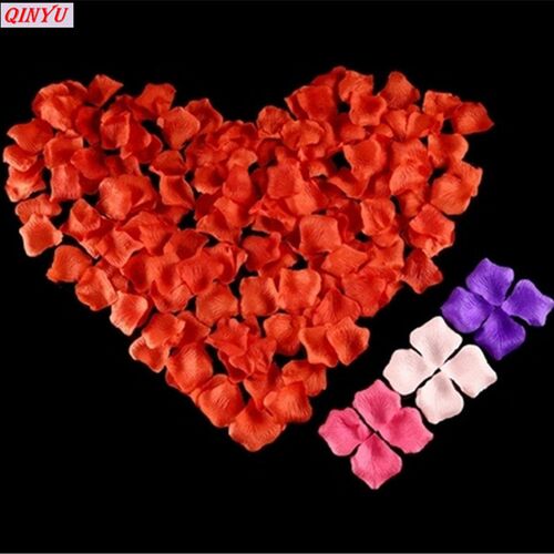 1000pcs Colorful Artificial Rose Petals Wedding Petalas Colo