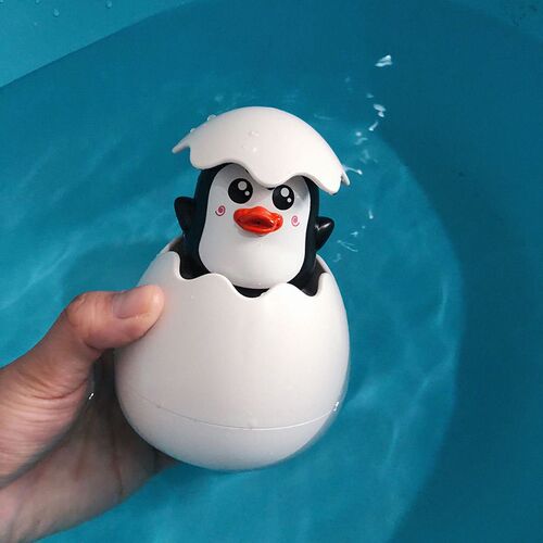 Baby Bathing Toy Kids Cute Duck Penguin Egg Water Spray Spri