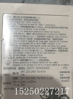 安川7系伺服驱动器SGD7S- 20000002 3KW实物拍摄 质量保证