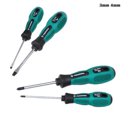 (1PCS) 3mm 4mm Slotted Phillips Screwdriver Durable Flat Cro