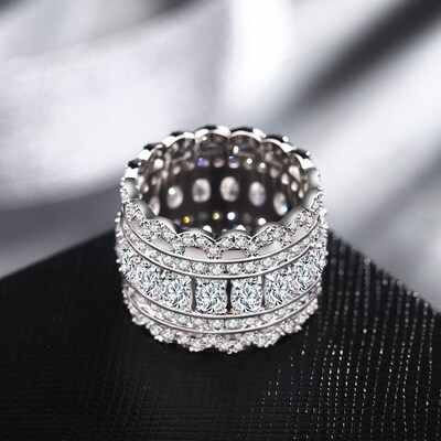 New summer Inlaid Crystal from  Austrian ring For Women Fash