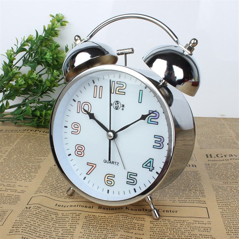 创意金属学生静音夜视灯闹钟卧室床头懒人起床困难户闹钟起床铃表,家居饰品,台钟/闹钟,淘宝优惠券,粉丝福利购,淘宝优惠卷