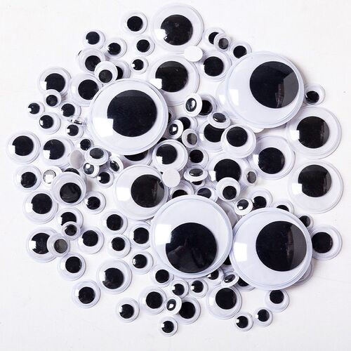 DIY Movable Eyes Simulation Animal Eyeball Black White Color
